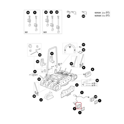 Thule light pin left for - light,