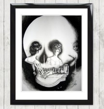 Art Print Skull Gothic optical