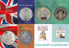 Coin collector albums 50p - coin,
