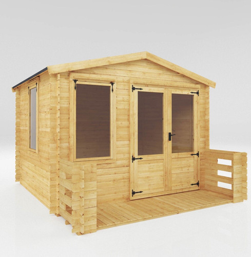 Log cabin garden room summer - log,