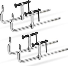 SHALL 4-PC Bar Clamps Set, 12-Inch Drop Forged Steel Bar Clamps, Max 450Lbs