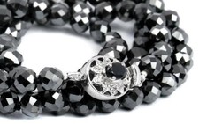 Diamond 8mm Black Necklace 925
