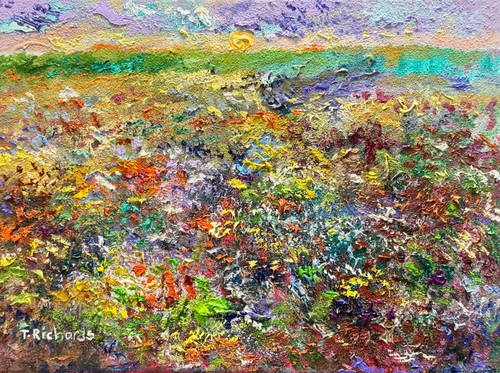 Sunrise wildflower landscape - sunrise,