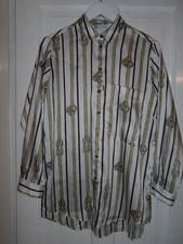 ZARA CHAIN PRINT  BLOUSE SIZE EUR S