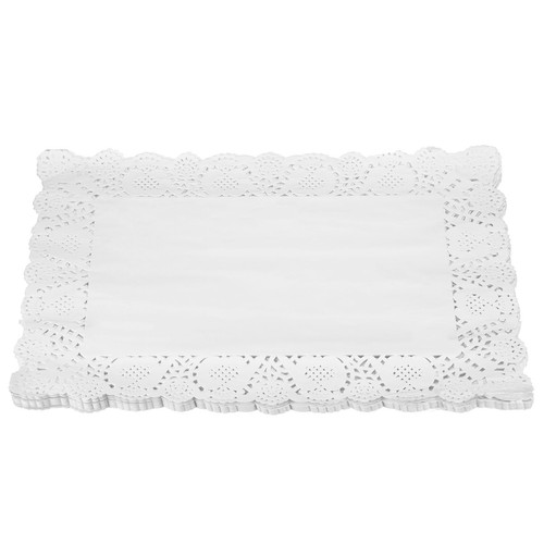 50pcs white lace paper - white,