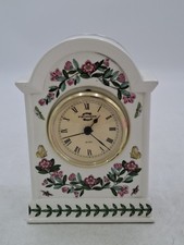 Portmierion Mantel Clock Botanic Garden Collection Floral Butterflies Untested