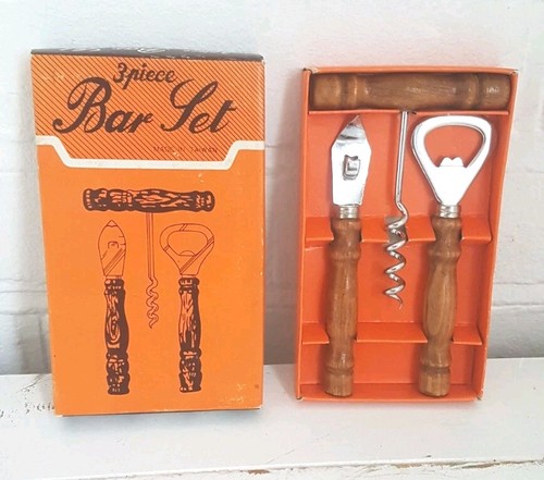 Vintage piece bar set wooden - piece,