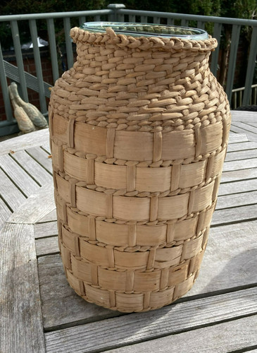 Vintage large woven wicker - vintage,