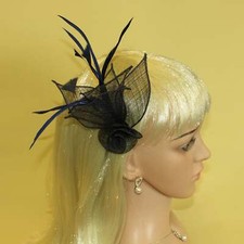 Navy Blue Fascinator with