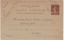 Postal Stationery France, 1925. Bordeaux to Tonneins.   