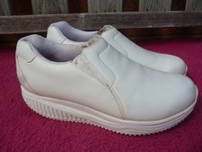 Skechers Work Shape Ups White Leather Shoes Size 4.5 UK VGC.