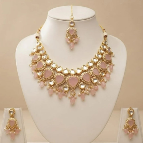 Kaila baby pink necklace - ,