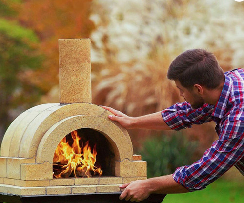 Wood burning pizza oven
