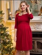 Seraphine Brand New Red Premium Jersey Maternity & Nursing Dress Size 12 BNWT
