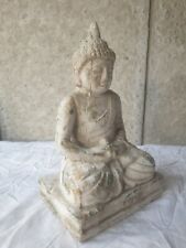 Sitting Buddha Statuette - Meditating Buddha - Garden Figurine - 9"x4"x5.5"