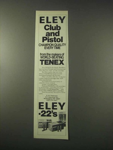 1978 eley club pistol and - pistol,
