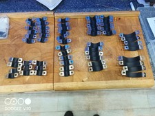 Glarks 60pcs U Tube Clamp Set 2 Holes 8-32mm 304 s/steel with rubber pads