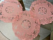 THREE VINTAGE PINK POLYESTER