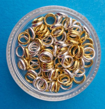 100 pcs MIXED 6mm gold &