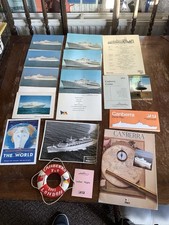 P & O SS Canberra souvenir collection, including, menus, cruise brochure etc