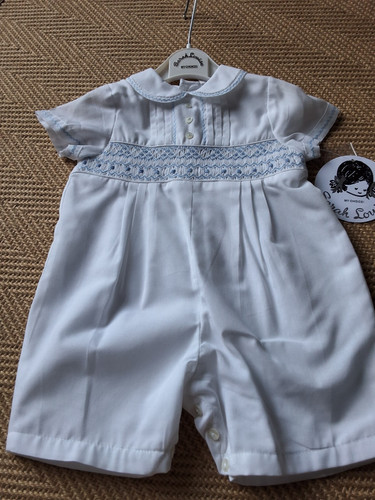 Sarah louise baby boy romper - sarah,