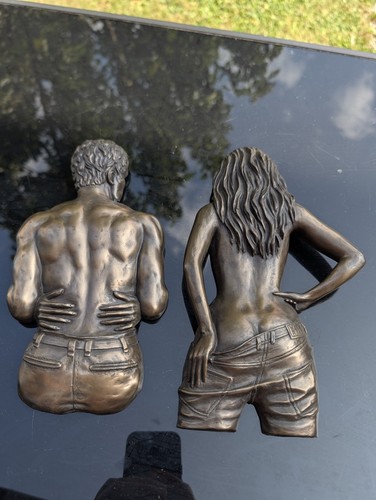Pair bronze effect nude - effect, man