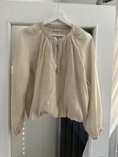 Zara Beige Puff Sleeve Blouse