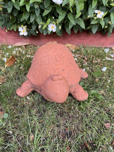 Terracotta orange clay turtle - terracotta,