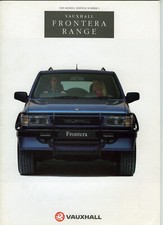 Vauxhall Frontera Range, 1993 Models No1 inc Sport & Estate 2.0i & 2.4i
