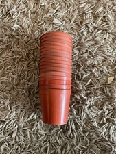 Been Used 16 5.5cm Assorted Brown Plastic Small Flower Pots Good Condition
