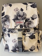Cath Kidston Vintage Cream Floral Buckle Backpack + Laptop Section GOOD