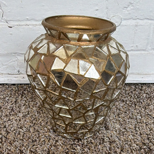 Gold silver mirrored - &, glass