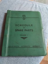 ROLLS-ROYCE MODEL X-52 X-53 AUTOMATIC GEARBOX 1954 FACTORY SPARE PARTS CATALOGUE