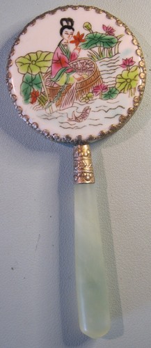 Vintage chinese hand mirror - vintage,