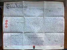 Victorian Vellum Indenture: 1887 Tomlin & Moody 27 Gwendwr Road West Kensington