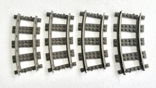 LEGO Trains - 4 x Curved 9v Vintage Train Track - Collectible - 4520