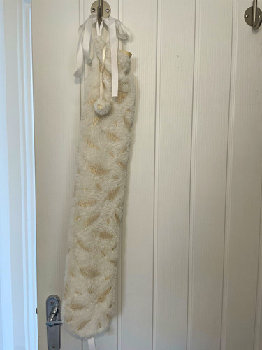White faux fur - white, wrap
