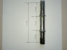 Vintage 144mm PIN 5 Bottom Bracket Cottered Spindle Crank Axle