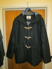 Aigle Men's Black Hooded Duffel Jacket, XXL