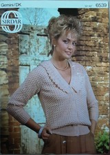 Original Sirdar Gemini/dk Ladies Cardigan 32"-42" Knitting Pattern 6539