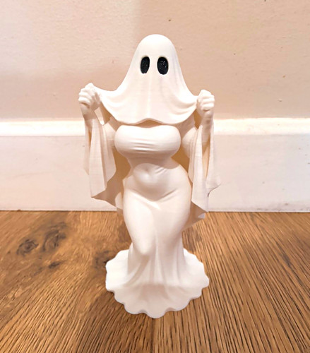 Voluptuous ghost lady figurine - voluptuous,