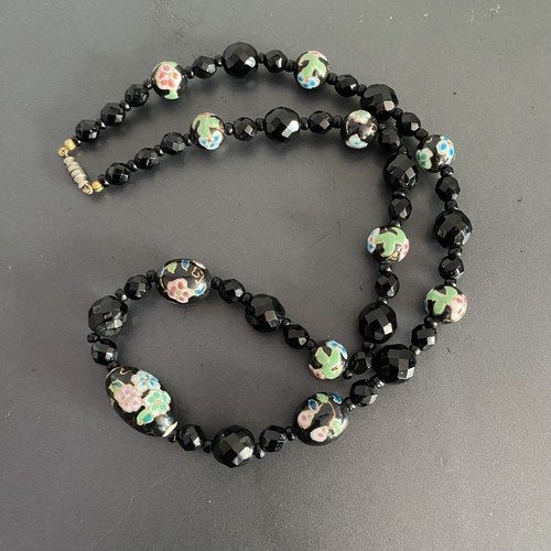 French jet cloisonné - cloisonné, necklace