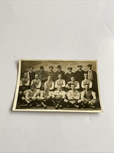 Early football team rppc - football,