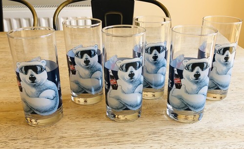 Coca cola glasses polar bear - glasses,