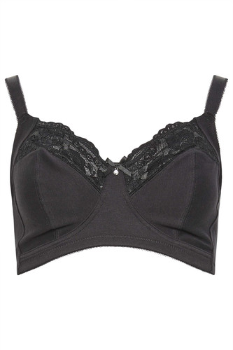 Lace trim non wired bra - m&co,