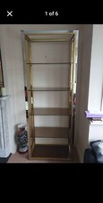 RENATO ZEVI ETAGERES-SHELVING UNIT-BRASS &CHROME 1970's