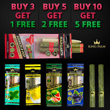 KING PALM Mini Rolls Cordia Leaf  pre rolled 2 Per Pack Not Cone Shaped Flavours