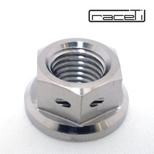 Titanium Hex Flange Nut Drilled lockwire safety racing m6 m8 m10 m12 x1.25 x1.5