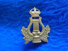 WWII BRITISH ARMY BANDMASTER MUSICIANS BRASS ARM BADGE + PIN, KC