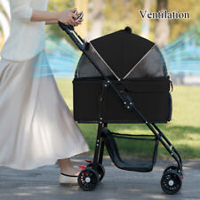 Pet Stroller Dog Cat Puppy Pram Pushchair Travel Cart Jogging Buggy Carrier
